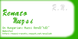 renato muzsi business card
